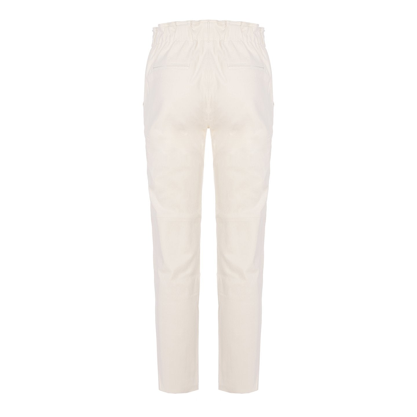 Pantalones de cuero blanco de diseño de Mon&Pau